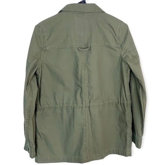 Madewell Olive Green Passage Jacket safari Utility Full-Zip Drawstring Womens XS - Picture 3 of 7